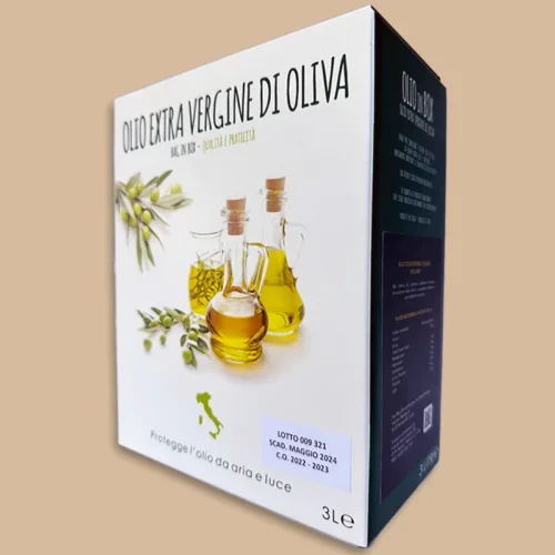 Confezione Bag in Box 3 litri Olio di Oliva Extravergine Italiano Olio Doro